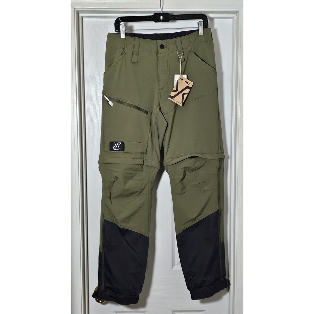 Revolution Race Zip Off Pants Women's Size XL Olive Green Hiking RVRC